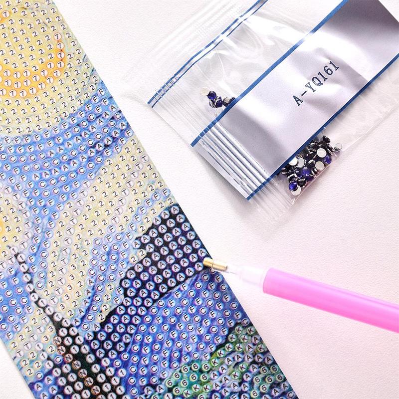 Vintage Oil Painting Pattern DIY Diamond Art Bookmark Set, 4 Counts/set Bookmark with Tassel & Tools, Handmade Bookmarks for Journals, Planners, and DIY Crafts, Book Accessories