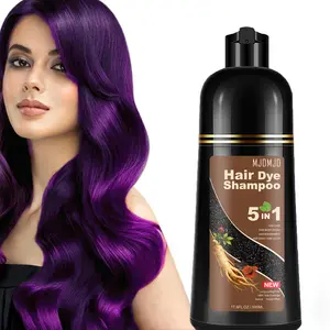Hair Dye Shampoo,Hair Care, Natural Hair Color Shampoo for Gray and White Coverage, Suitable for Women & Men 500ml (Purple) Darkening Haircare
