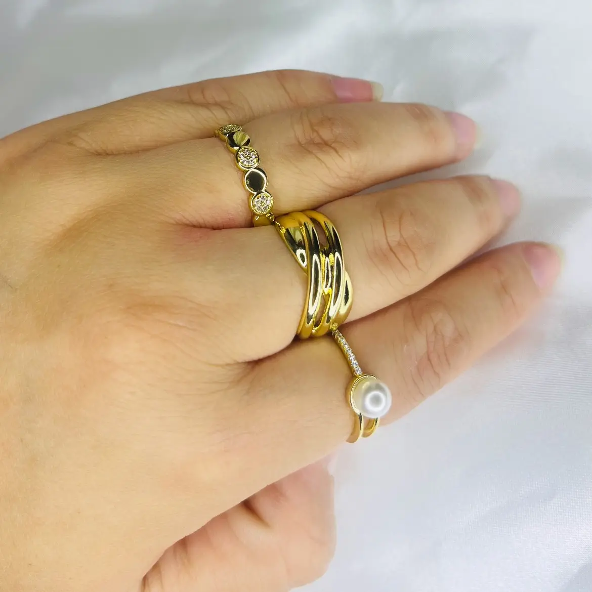anillos en oro laminado 14 k ,muy bonitos