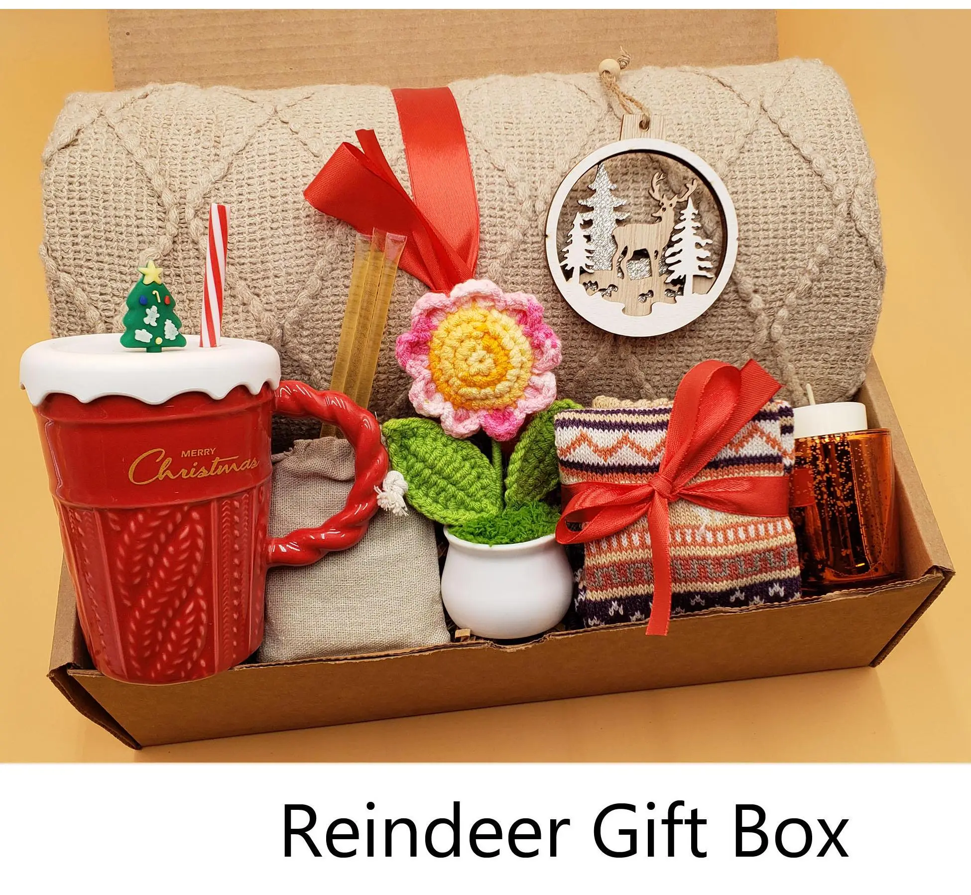 Hygge Christmas Self Care Box - Gift Basket for Mom with Hygge Essentials for a Relaxing Holiday Experience