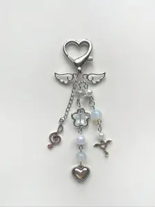 Angel Wing Design Charms Keychain, Cute Tassel Decor Keychain for Women & Men, Fashion Accessories for Daily Use, Trendy All-match & Exquisite Keychain for Birthday Gift, Pendant Keychain
