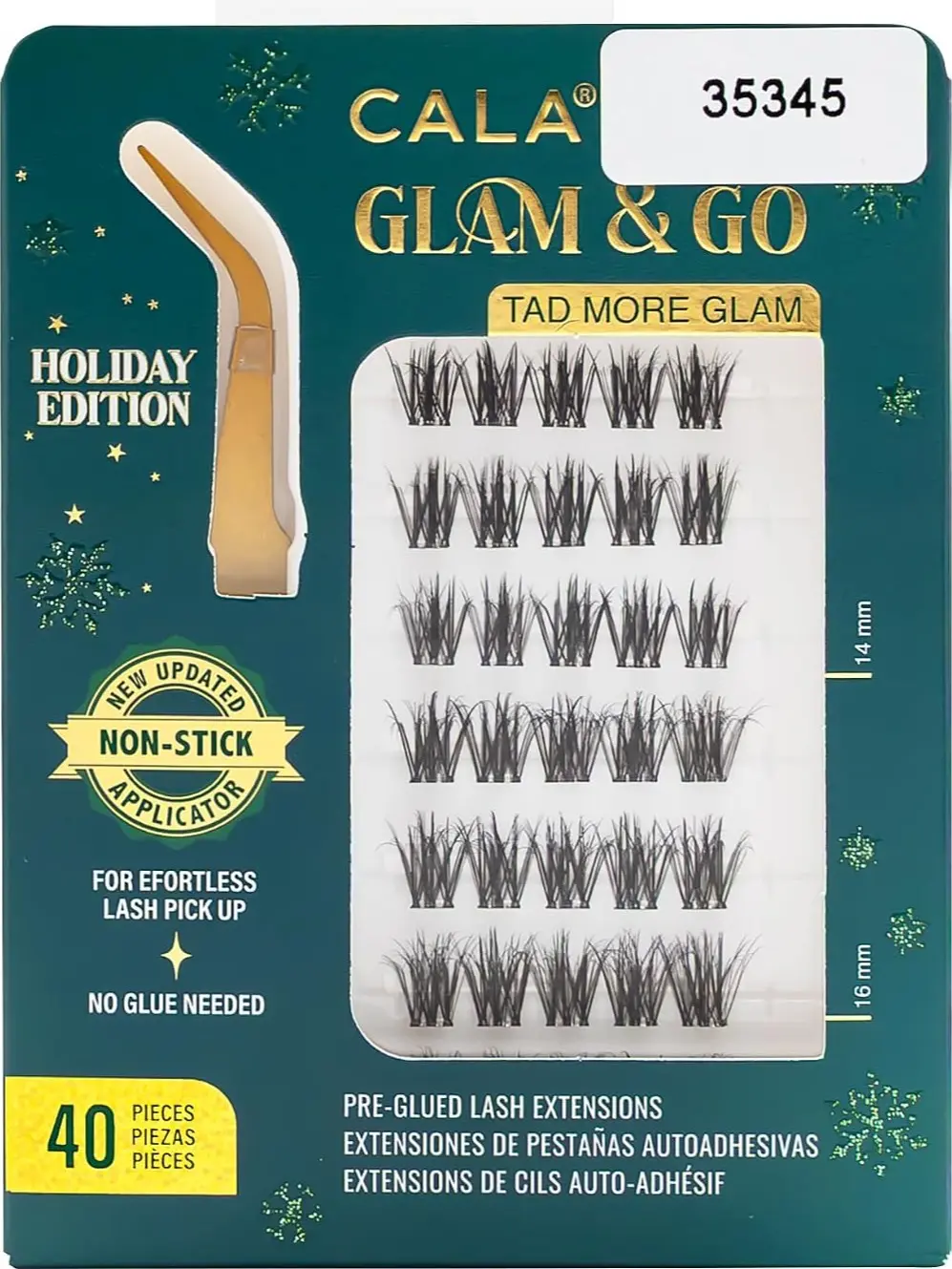 CALA Glam & Go Pre-Glued Lash Clusters – Tad More Glam (Holiday Limited Edition) 40pc