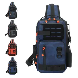 BIGWIG Tactical Sling Tackle Bag Lightweight Fishing Backpack Crossbody Storage Pack for Fishing Gear and Equipment Outdoor Sports Gift for Men SpringStatements