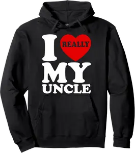 I Love My Uncle I Heart My Uncle For Men Women Nephew Niece Pullover Hoodie - Feliciabr Shop 45B0DJ5L91RV