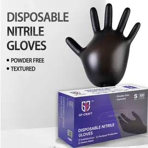 Thickened, medical-grade disposable nitrile examination gloves with multiple size options