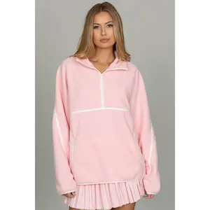 Almond Blossom Minimalistic Half-Zip Pullover