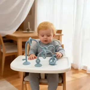 Baby Teething Toy, High Chair Toy with Suction Cups, Silicone Baby Teeth Toy, Montessori Sensory High Chair Toy, Sensory Teether