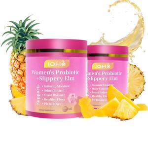 IOHO Her Juicy Feminine Probiotics Gummies-All in One Solution with Slippery Elm and Prebiotics&Lactobacillus Probiotic Blend for Women's pH Balance and Dryness-Hawaiian Pineapple Gummies 60 Count women’s probiotics - Supplement  Healthcare