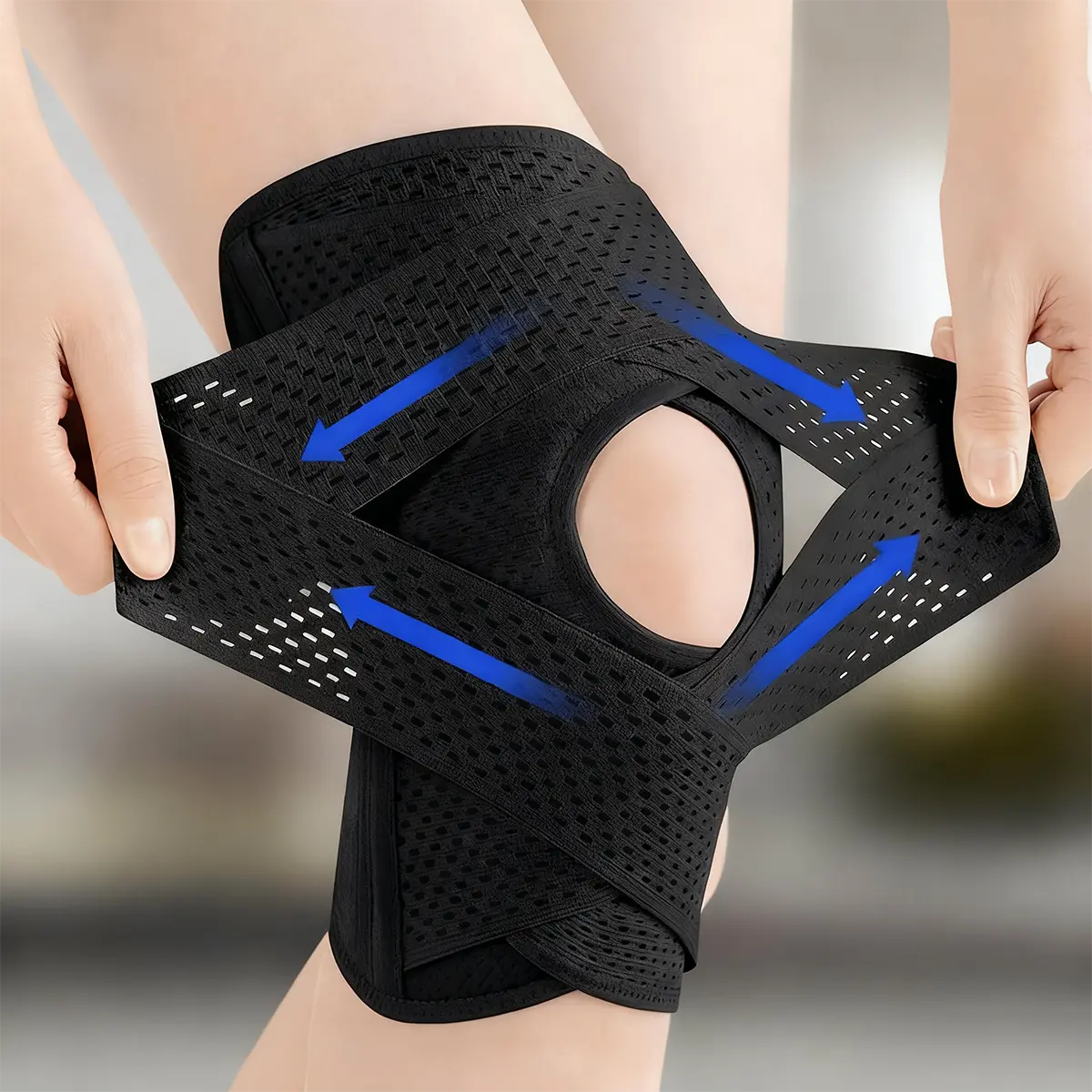 Extra Large Adjustable Sports Knee Brace with Side Stabilizers, for Meniscus Tear, Fast US Shipping, Liquidation, Adjustable Knee Brace