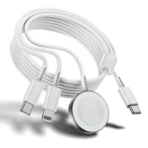 1.8m/6FT USB C Watch Charger 3-In-1 Data Cable, Compatible with Watch Ultra Se Series 1-8, Travel Multi-Line for iPhone/galaxy/android
