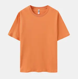 Solid Desert Orange Crew Neck Top Womenswear