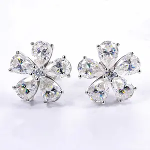 8Ct Moissanite 2024 FaFa Collection Bloom stud Earring