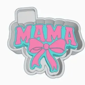 Mama with Bow Freshie Mold - Molds for Freshie Makers with Pink Bow Design