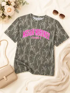 Megan Moroney Cloud 9 Camo T Shirt Pink Varsity Graphic Tee