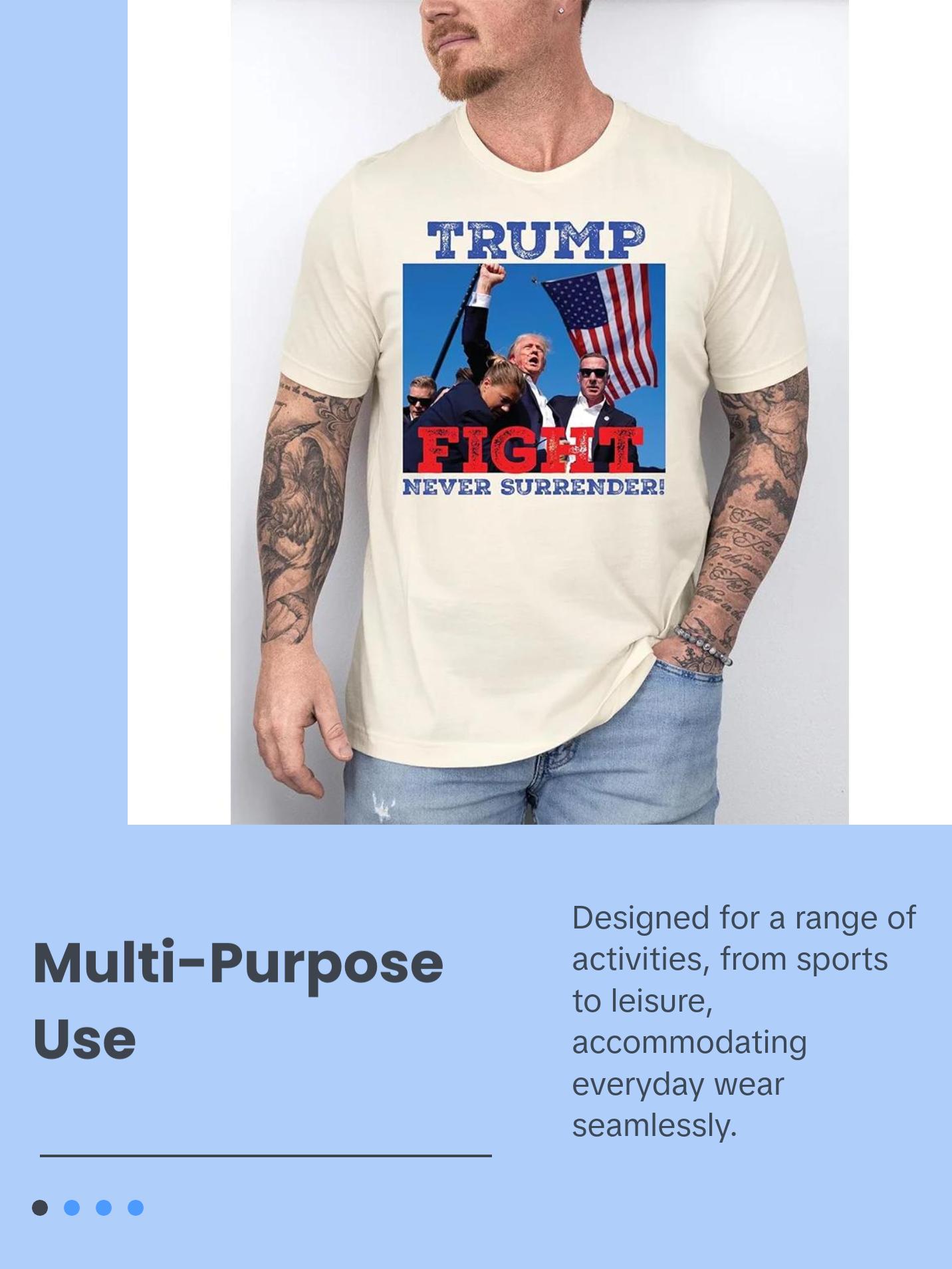 Trump Shirt Casual Men's T-shirt Men's Short-Sleeve