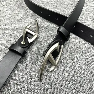Y2k Belt Accessories Fashion Belts for Men Women Alt Outfit Grunge Jort Jeans Dress Pants Black Belts