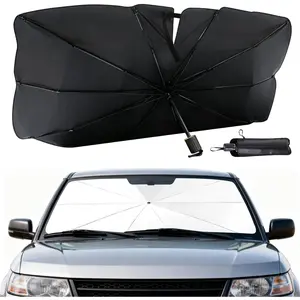 General Windshield Sun Shade Umbrella,Vinyl Titanium  Coating Heat Shield, UV Protection Protects  interiors,Suitable for Multiple  Models Large Foldable,55" L x 31.5" W
