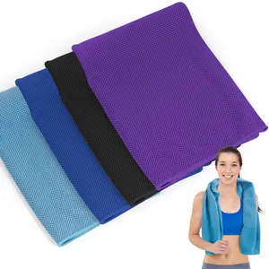 4 Pack Ice Towel Quick Dry Gym Fitness Yoga Tennis Cycling Running Hiking Workout Sweat Cooling Towel for Neck and Face in Hot Weather Quick Drying Towel