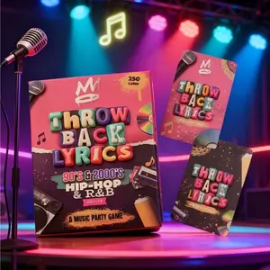 250 Rebound Lyric Party Board Game, Jump R&b Trivia Card Game, Perfect for Friend Gatherings, Birthday Parties, Family Entertainment, Adult Building