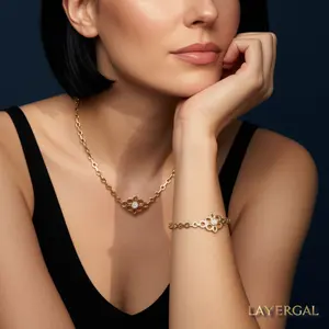 LG004 Honeycomb Bloom Necklace/Bracelet hand made fashion jewelery