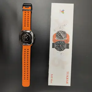 TUKBAR X15 Max Smartwatch with Orange Silicone Sport Band & Magnetic Charger - Fitness Tracker for Men and Women