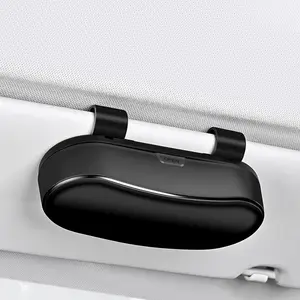 Universal Abs Resin Car Sun Visor Eyeglasses Case, Durable Multi-Functional Storage Box for Cards and Tickets, Vehicle Organizer Accessory, Car Storage Organizers