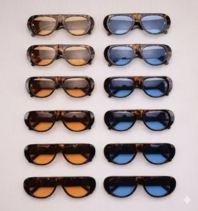 12-Pack Sunglasses Bundle - 6 Orange & 6 Blue Tint Unisex Oversized Tortoiseshell Frame for Small Business & Christmas Gifts