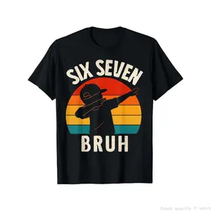 [Cotton] 67 Meme 6 7 Numbers Dabbing Six Seven Bruh Funny T-Shirt for Boys & Girls - 67 Meme Graphic Print, Casual Short Sleeve Crew Neck Tee, Regular Fit, All-Season Comfort
