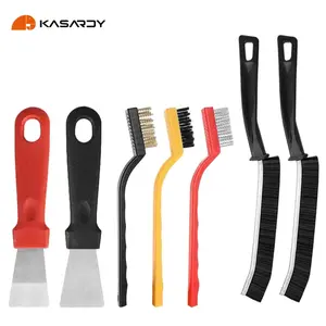 Kasardy Kitchen Cleaning Brush Set, 7 pcs Multifunctional Gap Cleaning Brush, Kitchen Bathroom Window Toilet Cleaning Brush Set for Crevice, Windows Groove, Tiles, Faucet