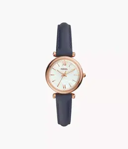 Fossil Women's Carlie Mini Three-Hand, Rose Gold-Tone Stainless Steel Watch
