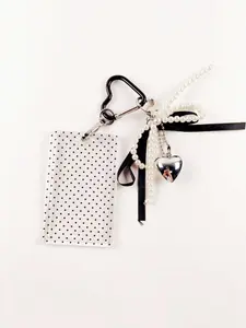 Polka Dot Pattern Bag Charm Keychain Pendant, Compatible with Airline Tags Wallets, Perfect Gift for Bags & Backpacks, Casual Style, Trendy Bag Charms, Backpack Charms, Purse Accessories Charm