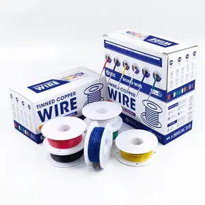 16-30 AWG Stranded Wire Spool 6 Colors Flexible 16-30 Gauge PVC Hook up Wire Kit Electrical Tinned Copper Wire for LED lighting, electrical and electrical equipment, aluminum batteries, RC batteries, model wiringz harnesses
