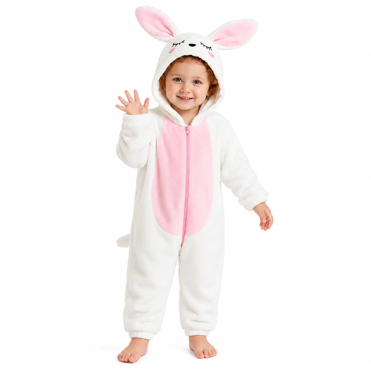 Baby Hooded Romper Boys Girls  One Piece Bunny Cosplay Costume Kids Outfit Animal Jumpsuit