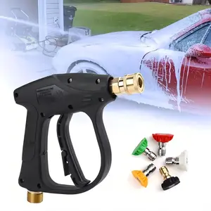 High Pressure Washer Gun with M22-14 Thread, Fast Cleaning Tool for Car Roof Windows Tiles Garden, Compatible with Electric Cleaners, Car Wash Sprayer