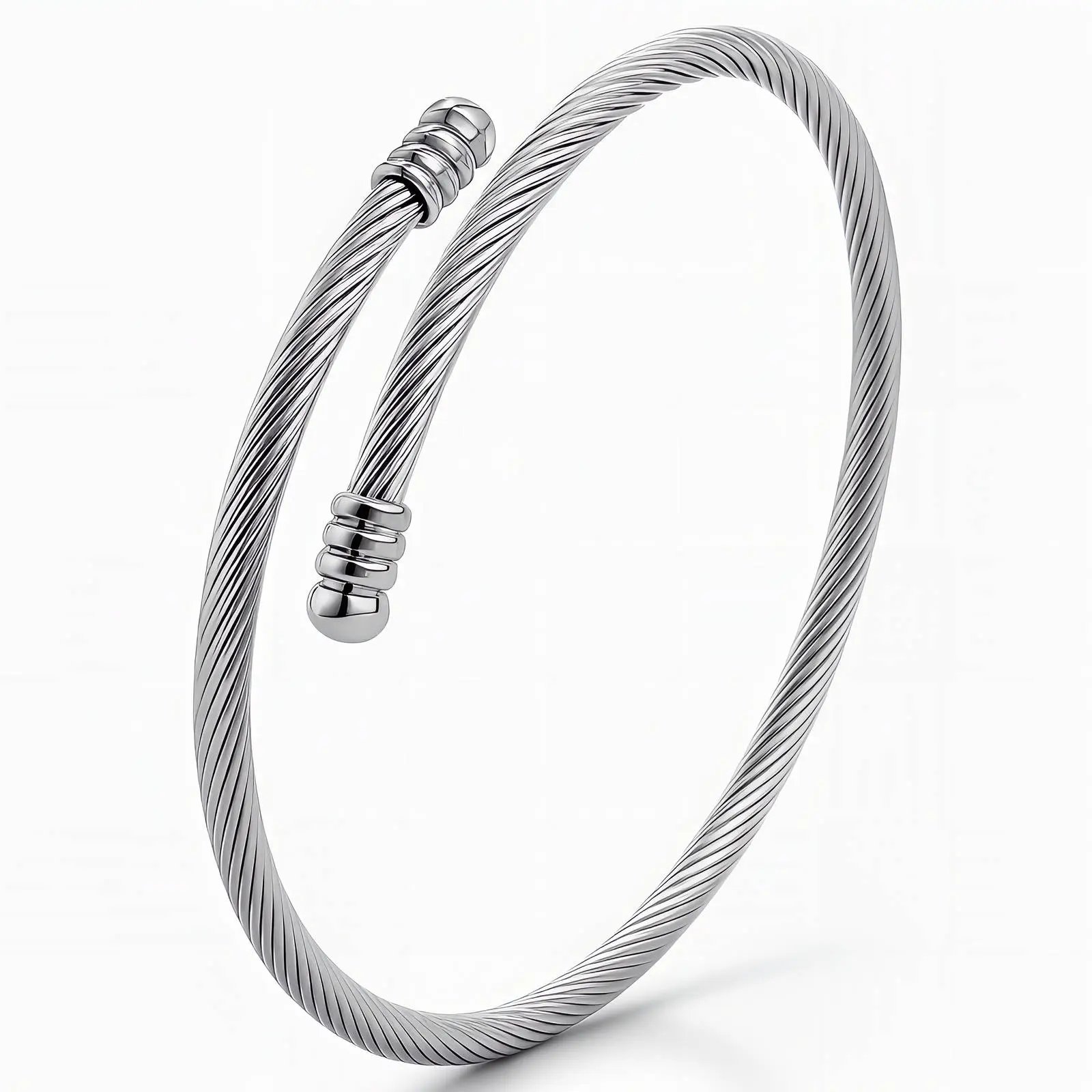 SILVER CABLE BRACELET