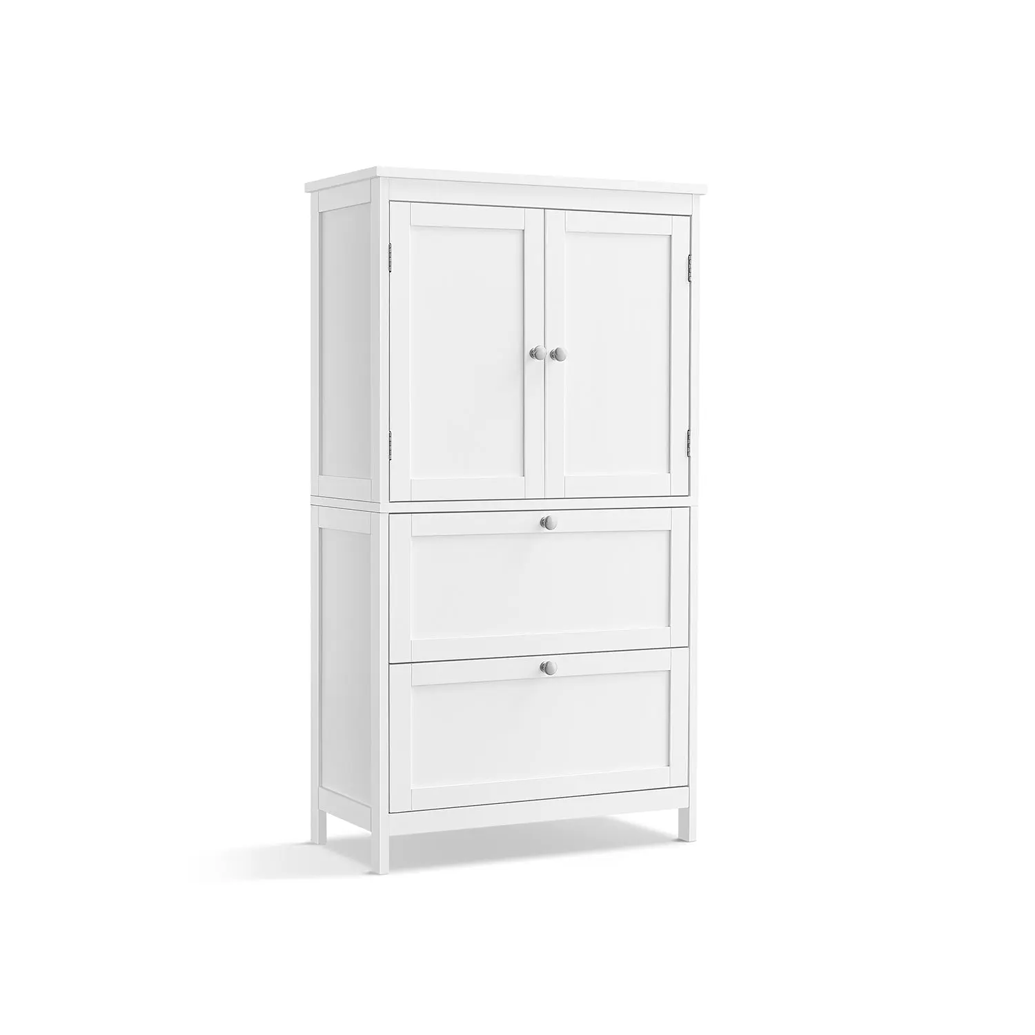 VASAGLE Rectangular Wood Bathroom Floor Storage Cabinet, Sturdy, Adjustable, 11.8" D x 23.6" W x 31.5" H, Easy Assembly, Assembly Required