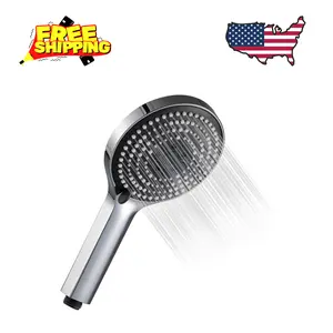 Handheld Shower Head, 6-Mode High Pressure Handheld, Chrome Finish