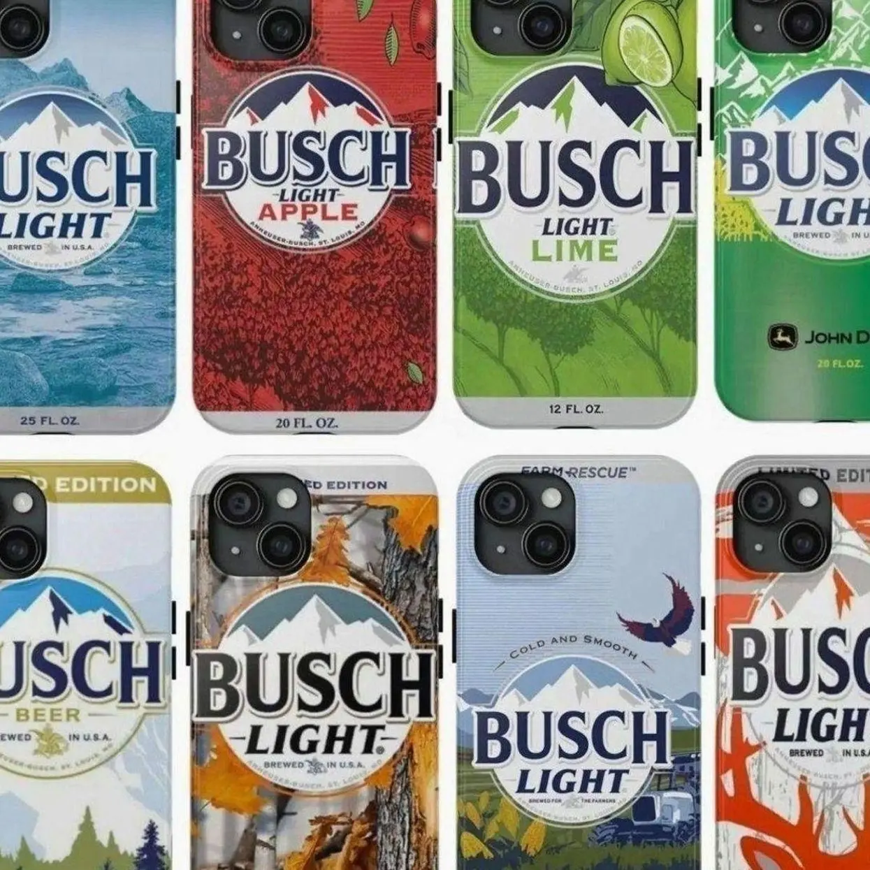 Busch Light Beers Phone Case, Busch Light Apple/Farmer Drink For iPhone 16 15 14 13 12 11 X Xs Xr 8, Unique Accessories, Durable Cover