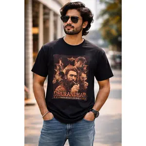 Dhurandhar Bollywood movie Vintage T-shirt  Gritty Movie Poster Style l Trending Bollywood movie l Desi movie