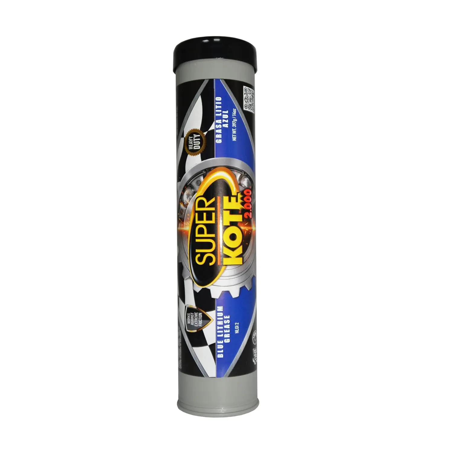 Industrial-Grade Tacky Blue Lithium Grease Tube - NLGI 2 EP2 Grade, 1-Pack 14 Oz, Extreme Pressure, 392f/200c High-Temp Lube, 1% Oil Separation, Anti-Friction, Advanced Anticorrosive Heavy-Duty Protection for Automotive, Mining, Agriculture Applications,