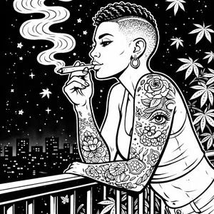 High & Unbothered - A Grown Folks Coloring Book for  Stress Relef, Chill Nights & Good Vibes 420 Friendly