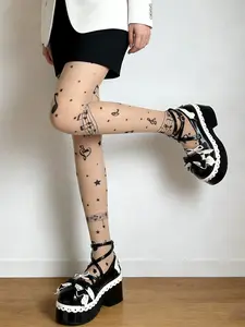 Women's Patterned Stockings, Comfortable & Stylish Design, Perfect for Daily Wear, Party, Travel Adventures, Womenswear