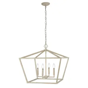 JONATHAN Y Camden Iron Classic Midcentury Pendant Lantern; for Living Room, Bedroom, Kitchen, Office