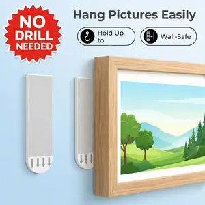 Picture Frame Magic Tape, Damage-Free Wall Sticker for Frames & Murals, High-Stick Reusable Hanging Strips, Stretch Release Adhesive for Posters, Removable Hook & Loop Fastener