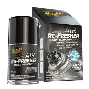 Meguiar's G181302 Whole Car Air Re-Fresher Odor Eliminator Mist, Black Chrome