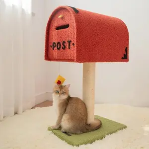 Cat Tree Mailbox Tower Condo With Sisal Scratching Posts Board