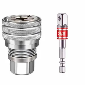 Fathers Day Gift - Universal Adjustable Socket Wrench with Adapter 3/8''-3/4'' Ratchet Wrench Updated Adjustable Drive Socket Wrench Sleeve for 3/8" Drive Ratchet Torque Wrench and Power Drill