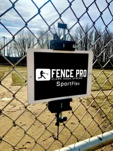 Fence Pro SportFlex iPad/Tablet Fence Mount – Shock-Absorbing Flexible Chain-Link Clamp for Sports Video (Baseball, Softball, Soccer)