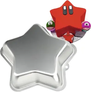 8 Inch Five-pointed Star Shaped Cake Pan, Aluminum Nonstick Cake Decorating Mould, Baking Pans Tins Bakeware Tool for Birthday Anniversary Wedding Party
