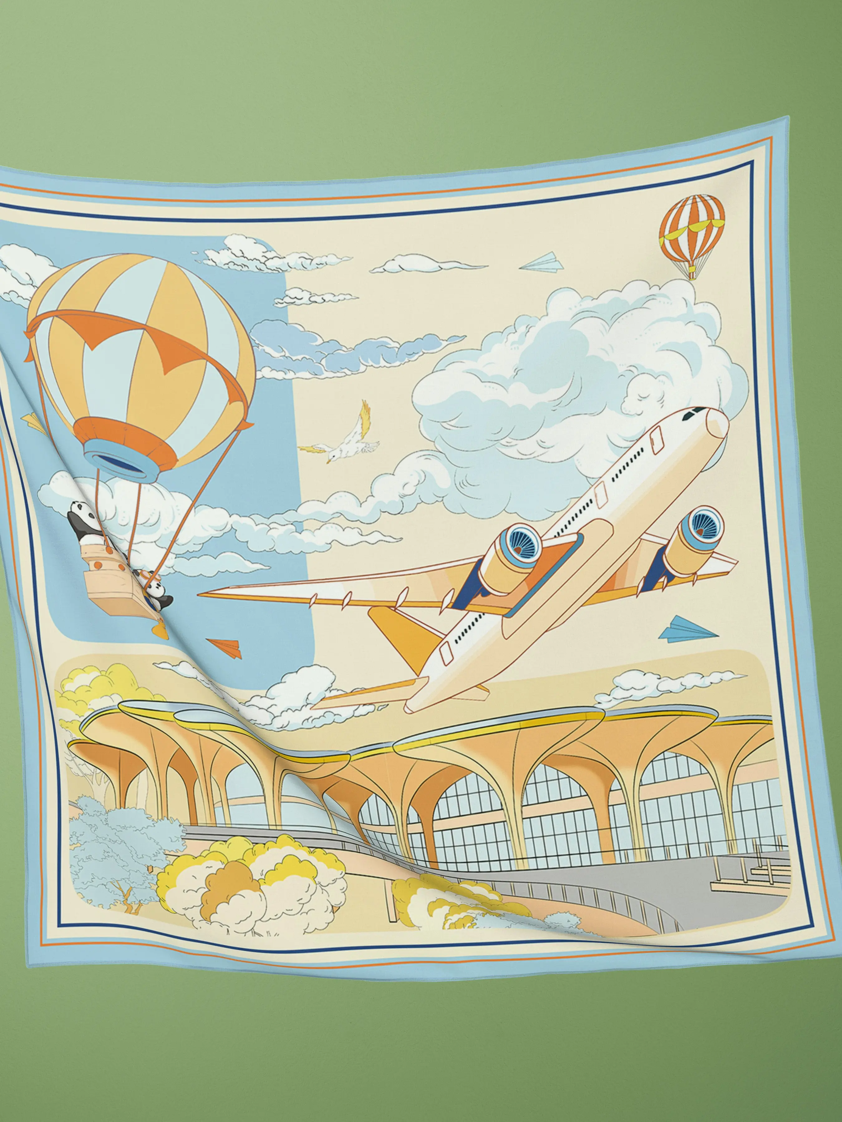 Silk Printed Small Towel, Soft Silk Fabric, Ideal for Daily Use & Travel, Perfect Gift Idea, Lightweight Design